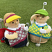 Golfer tea cosy pattern
