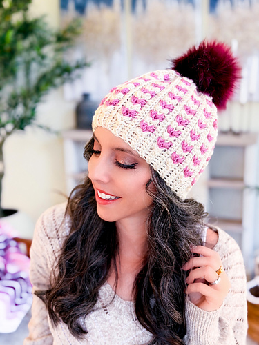 Wheat Stitch™ Sweetheart Hat