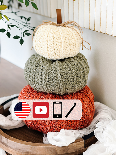 Petal Loop Stitch Pumpkin Trio