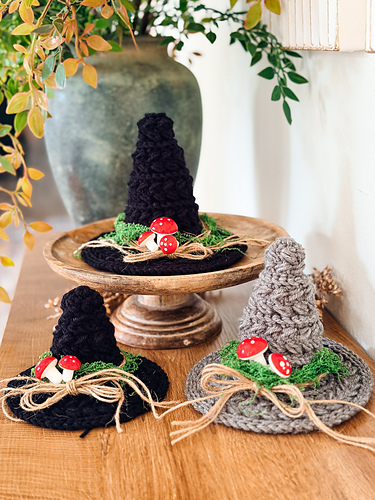 Wheat Stitch Witch Hat Trio