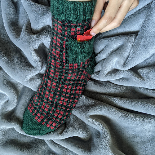 Plaid Pocket Socks