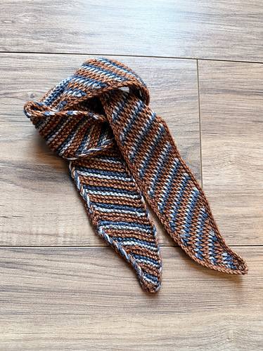 Slanted Stripes Mini Scarf