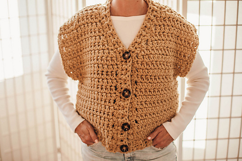 Oversized Canvas Vest photo 3