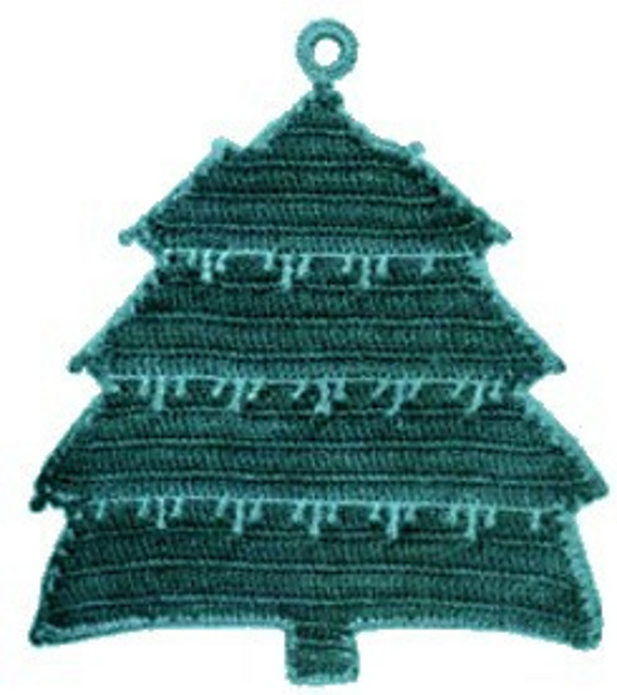 Ravelry Christmas Tree Pot Holder pattern by Rita at Craftbits