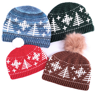 Mosaic Snowy Forest Hat in 4 sizes