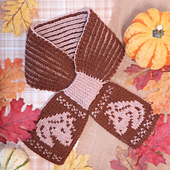 Reversible Pony Ascot Double Knit and Brioche