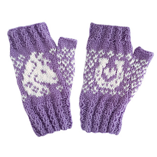 Pony Mitts feature Horse Head on Front and Horseshoe on Palm