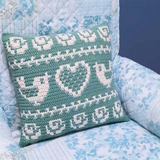 Welcome Spring Mosaic Pillow