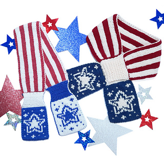 Stars and Stripes Patriotic Ascot in 2 sizes