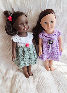 18" Doll Shell Brook Dress crochet pattern by Crafting Friends Designs