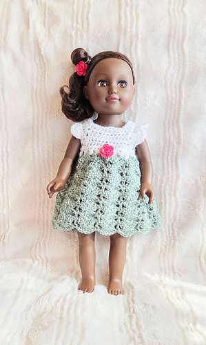 18" Doll Shell Brook Dress crochet pattern by Crafting Friends Designs