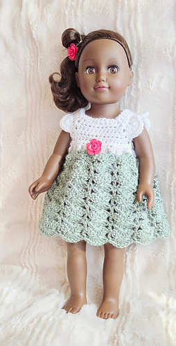 18" Doll Shell Brook Dress crochet pattern by Crafting Friends Designs