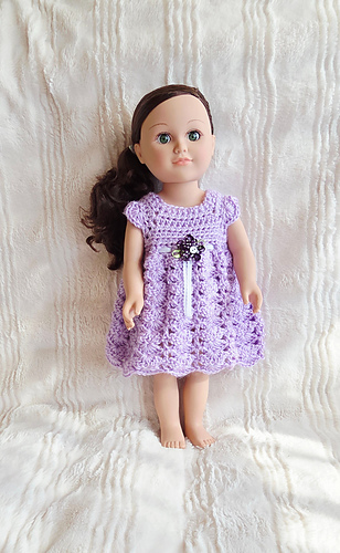 18" Doll Shell Brook Dress crochet pattern by Crafting Friends Designs
