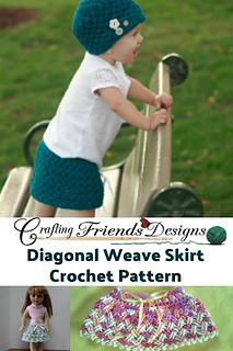 Diagonal Weave Skirt crochet pattern