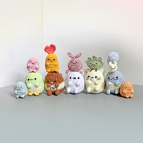 Ravelry: Kawaii friends (sets of 5) pattern by CraftyGibbon