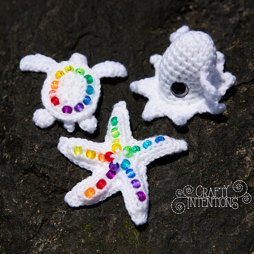 Tiny Trio 5: Sea Turtle, Starfish, Dumbo Octopus