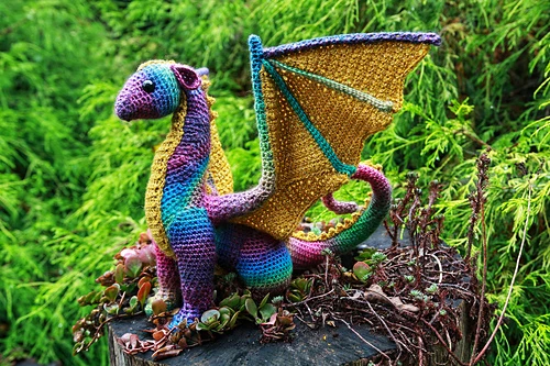 Dragon crochet pattern by Crafty Intentions