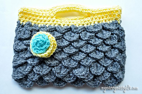 Crocodile Clutch Purse photo 4