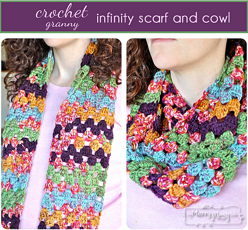 Ravelry: Crochet Granny Stitch Infinity Scarf and Cowl pattern by Sara ...