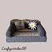 Gray Skies Cat, Dog Bed pattern
