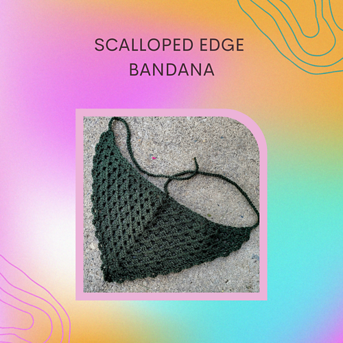 Scalloped Edge Bandana - Noel Baker
