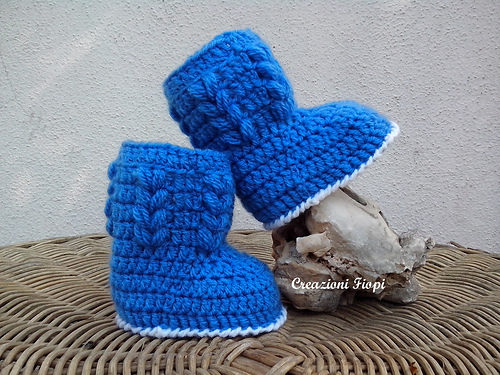 Flue booties baby - Fiorella Pittalà