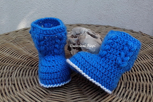 Flue booties baby - Fiorella Pittalà