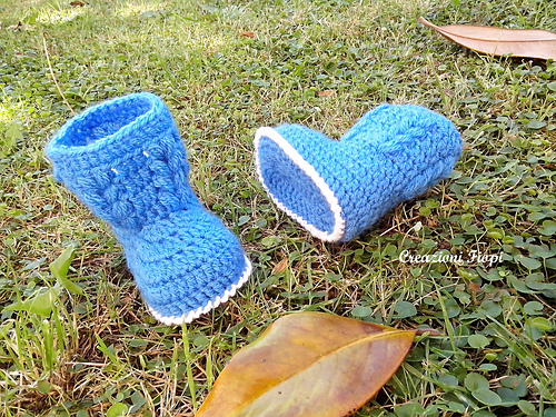 Flue booties baby - Fiorella Pittalà