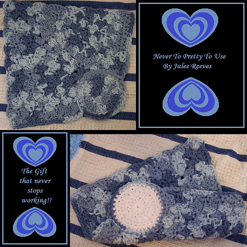 "Never To Pretty To Use" Scrubber Dish Cloth photo 2
