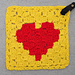 Heart C2C Potholder pattern