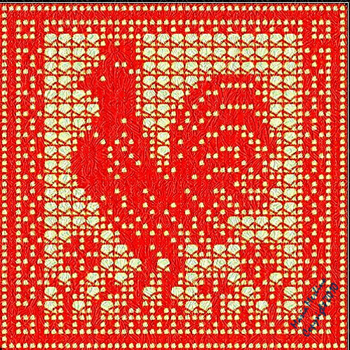 Ravelry: Rooster in Lacet Stitch pattern by Maria Merlino