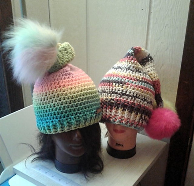 Ravelry: Long Tail Pom Pom hat pattern 