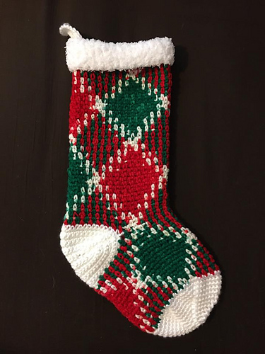 Pooled Mistletoe Stocking - Alexina Designs