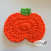 Quick and Easy Crochet Pumpkin Coaster pattern 