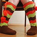 Chevron Slipper Socks pattern 