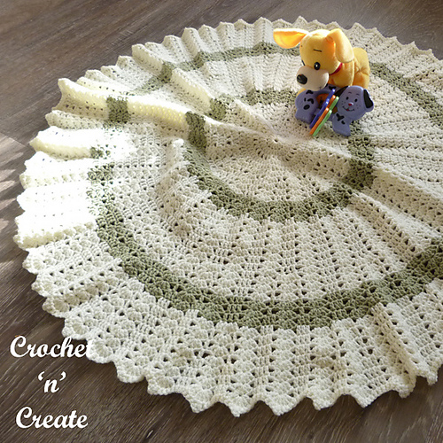 Ravelry Circular Baby Blanket pattern by Crochet 'n' Create