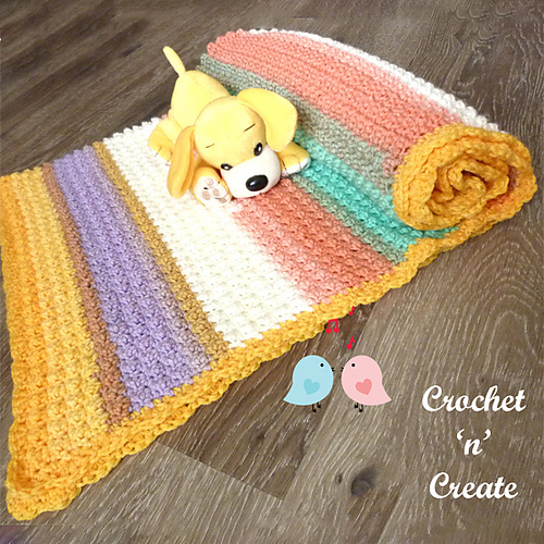 Ravelry Bumpy Meadow Baby Blanket pattern by Crochet 'n' Create