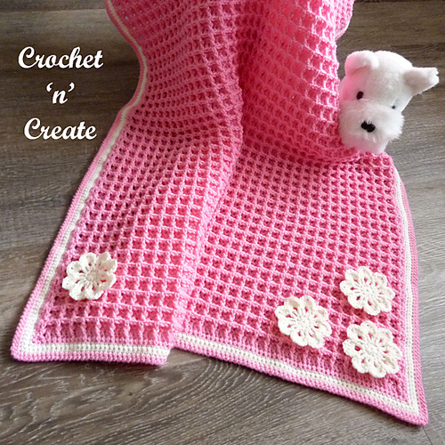 Ravelry Waffle Baby Blanket pattern by Crochet 'n' Create