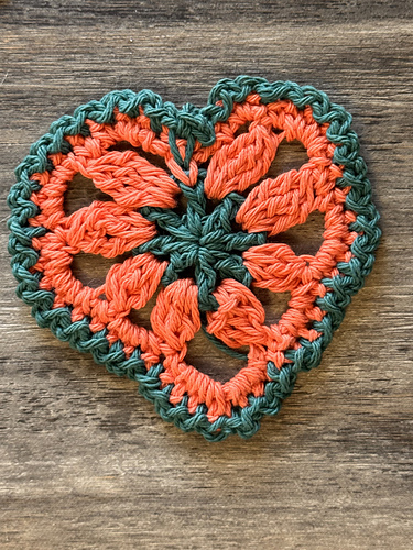 Easy Two Colour Lace Heart