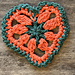 Easy Two Colour Lace Heart pattern