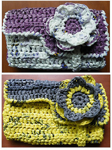WRAP and GO Wallet/Checkbook Organizer with flower wraparound band closure photo 1