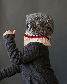 Crochet Sock Monkey Cowl