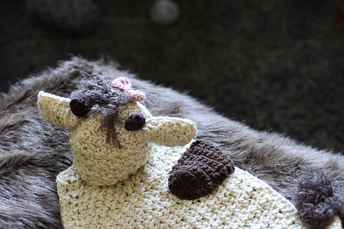 Crochet Cow Hat and Blanket