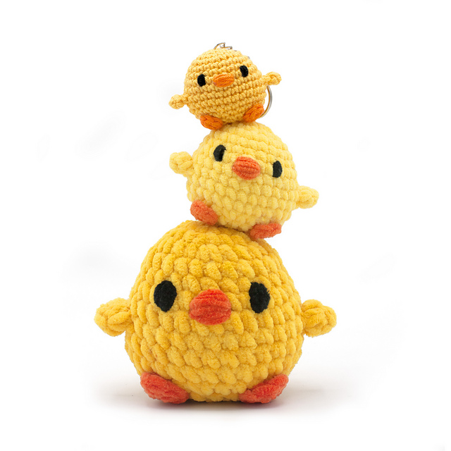 85 Free Crochet Farm Animals Patterns 48 Mini Chick Keychain Free Crochet Pattern