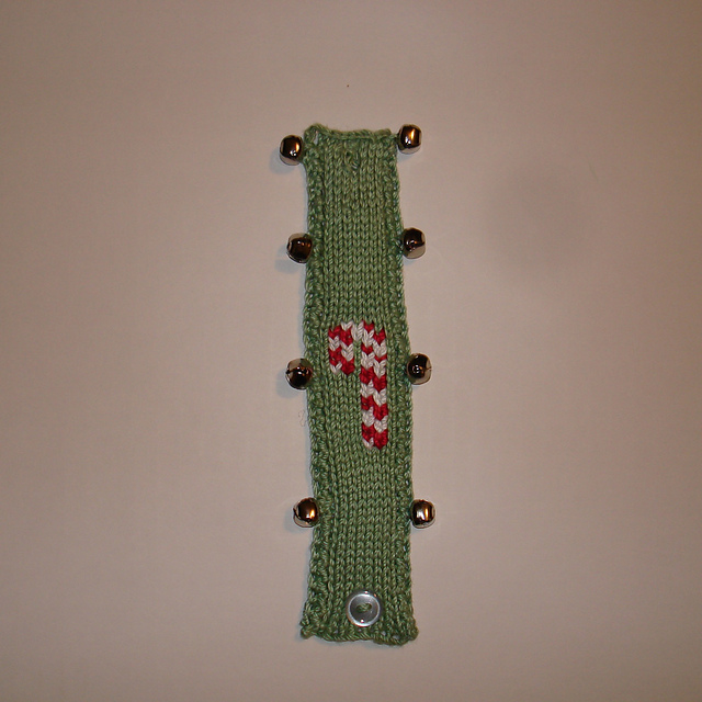 Ravelry Knitted Candy Cane Bracelet pattern by Carrie Wagner