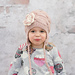 Hat with flower and earflap pattern 