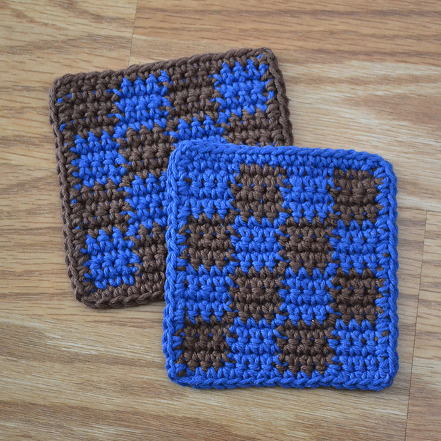 Ravelry Square Tile Coasters pattern by Danyel Pink