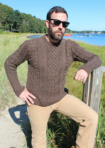 Menns Aran-genser - Isle of Yarn Knitwear