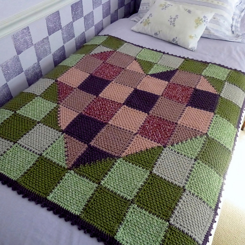 Ravelry DarleenHopkins' Patchwork Heart Baby Blanket