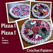 Pizza! Pizza! Hot Pad, play food, flyer pattern 